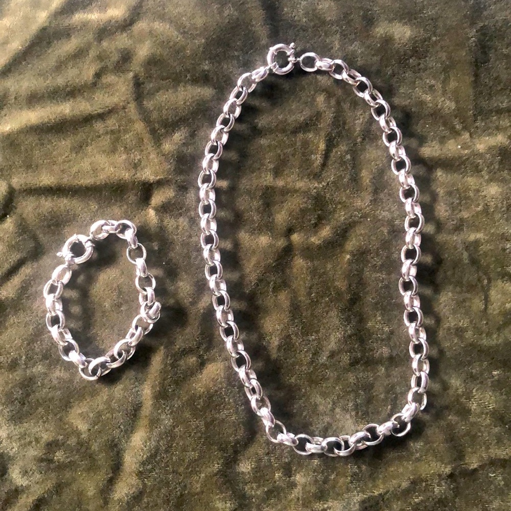 Stainless Steel necklace and bracelet set